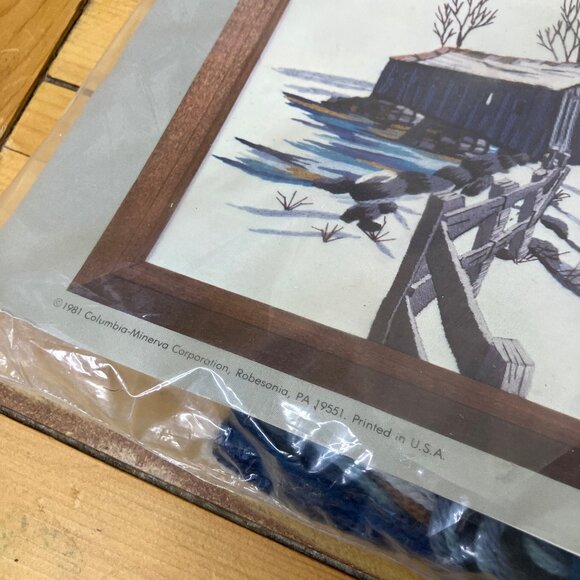 Donovan's Bridge Crewel Embroidery Kit CM Columbia Minerva #7292 Vintage 1981 - Picture 2 of 5